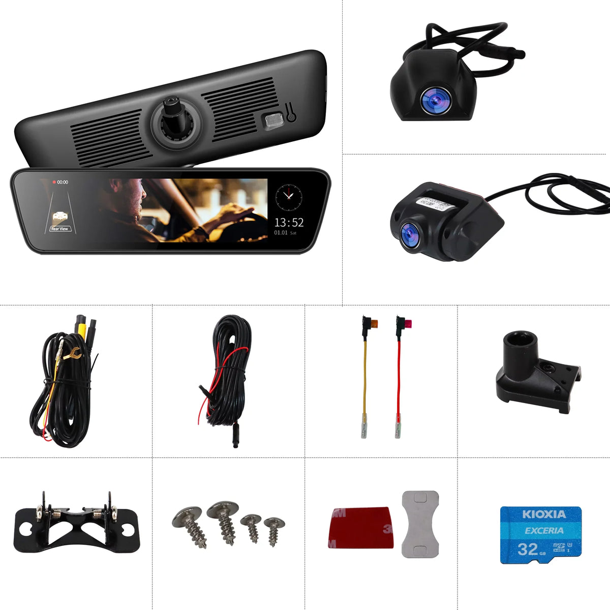Truck inch Full Rear Dual Back View Smart 1080P Cameras Mirror Dash Camera Streaming Front Camera Touchscreen Rear 9.35 Car HD View
