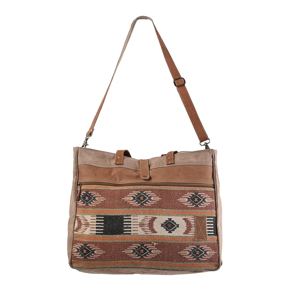 purse Genuine Wool Leather western KB249 OHLAY bag Upcycled handbag TOTE Canvas Upcycled KB women