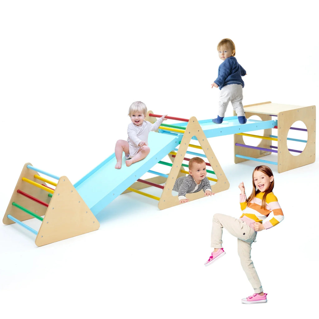 play triangle Set toys playground 1 walking, in with play indoor 5 climbing 2 gym of toddler climbing triangle Ramp wooden Climber for sliding 2 and and 5 equipment for 1 toddler, indoor for square