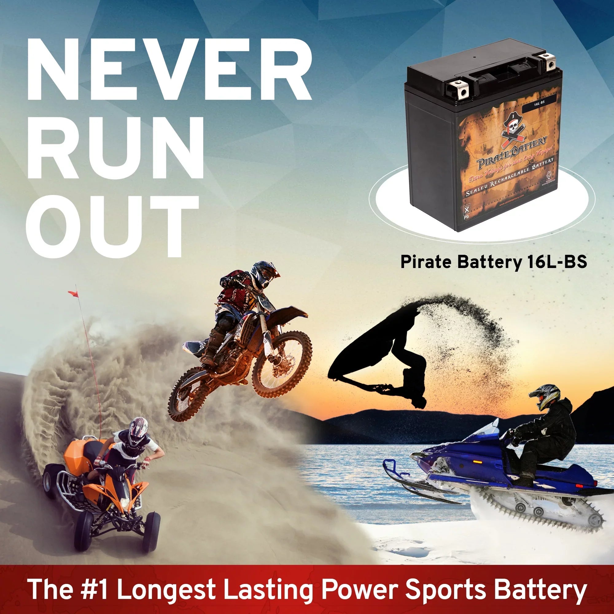 230 for Battery Ah, Volts,14 Cca) Runner Pirate Ytx16l-bs Yamaha Wave Jet 1997 (16l-bs 12 Battery Ski
