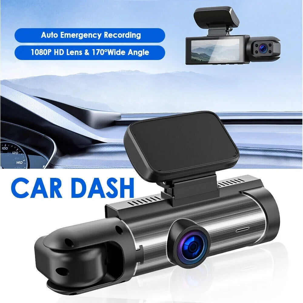 Recorder Lens JahyShow Inside DVR G-Sensor Video Front w/ 1080P Dash Cam Car Camera Dual