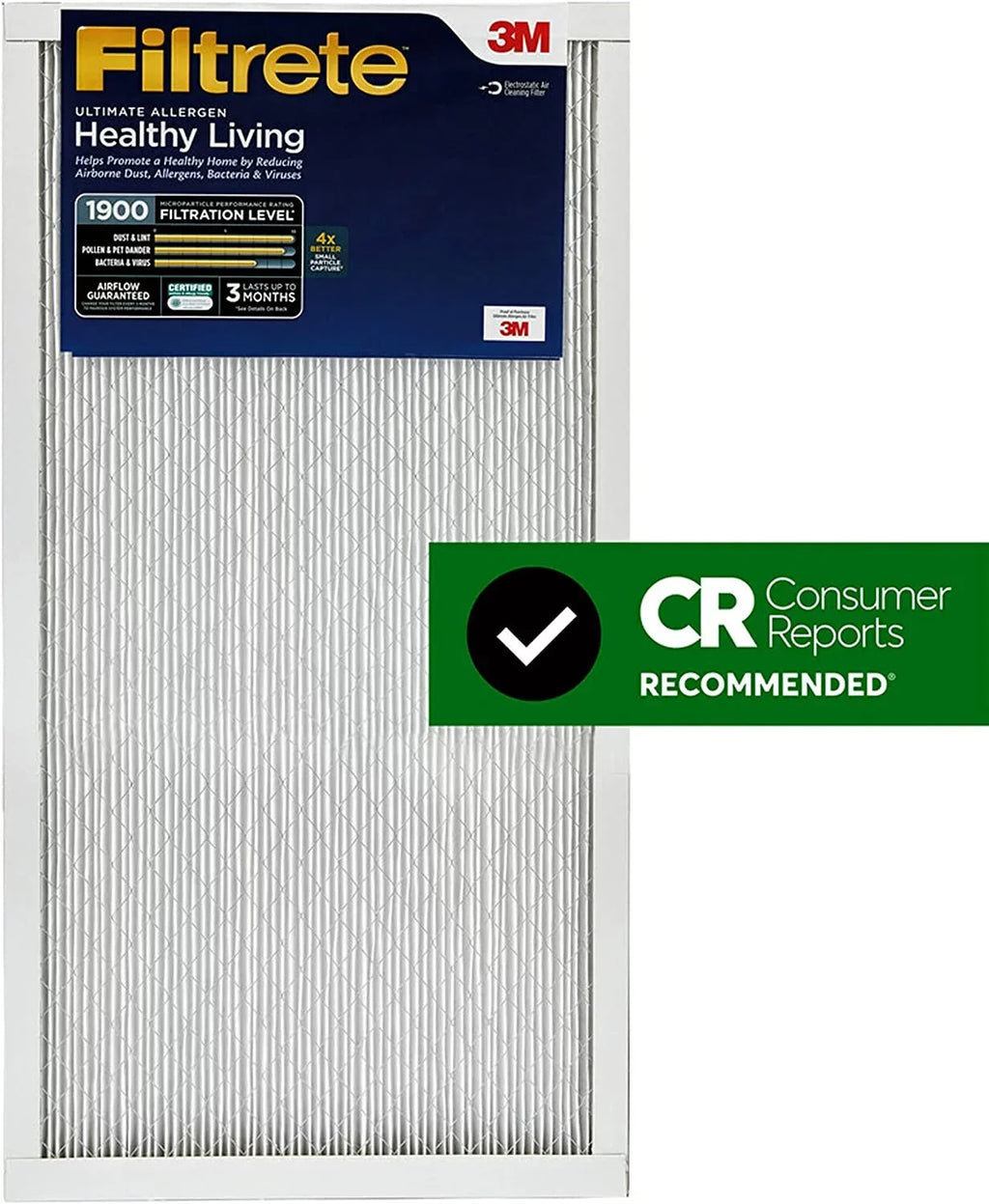 x 6-Pack (exact Filter, Furnace Ultimate dimensions 14x20x1, 19.81 0.78) x Allergen, Air Living Filtrete 13.81 MPR 1900, AC Healthy