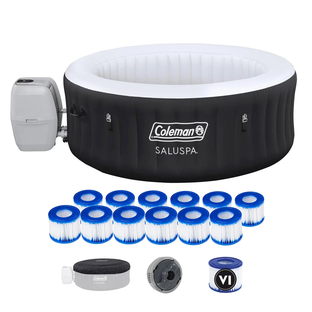 Person Inflatable Hot 12 Spa Tub Coleman Cartridges 4 SaluSpa with Filter