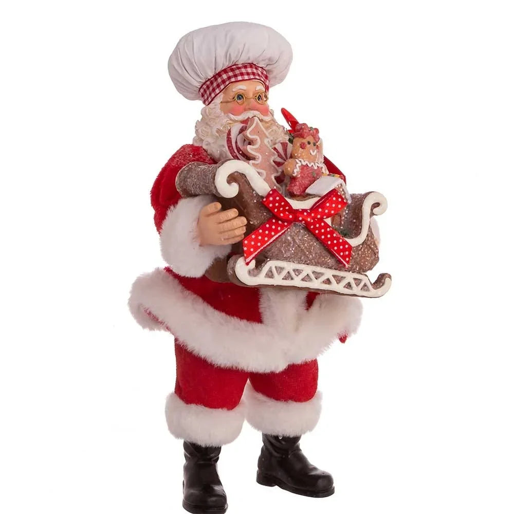 Kurt 10.5-Inch Fabriché Chef Sleigh Adler with Santa Gingerbread