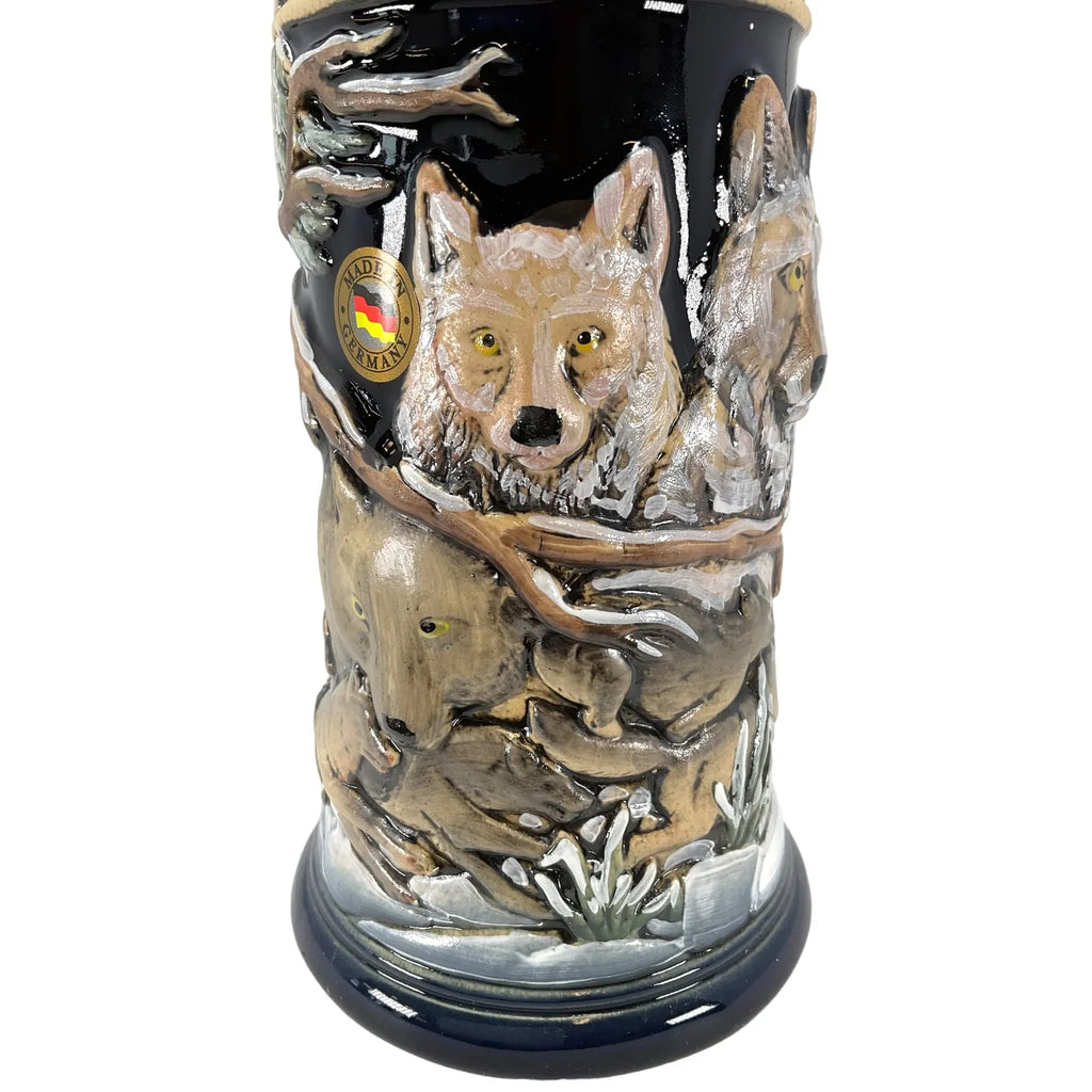 Beer .75 of Wolf Peak Pack Liter Pinnacle in Snow the Trading Wolves the Power German Stein