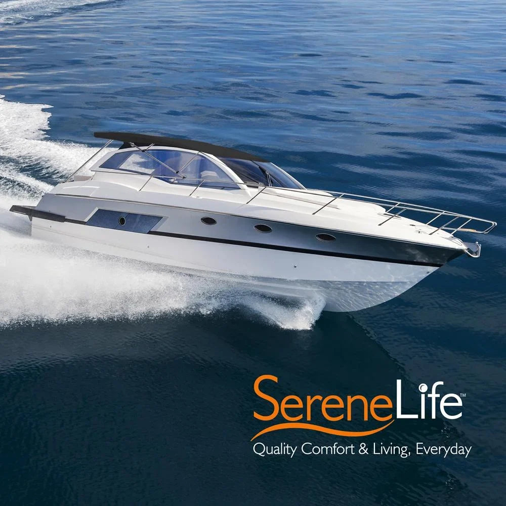 Cover Frame, Gray 3 Walled SereneLife with Boat 67-72 Bimini Top Bow Inch Double
