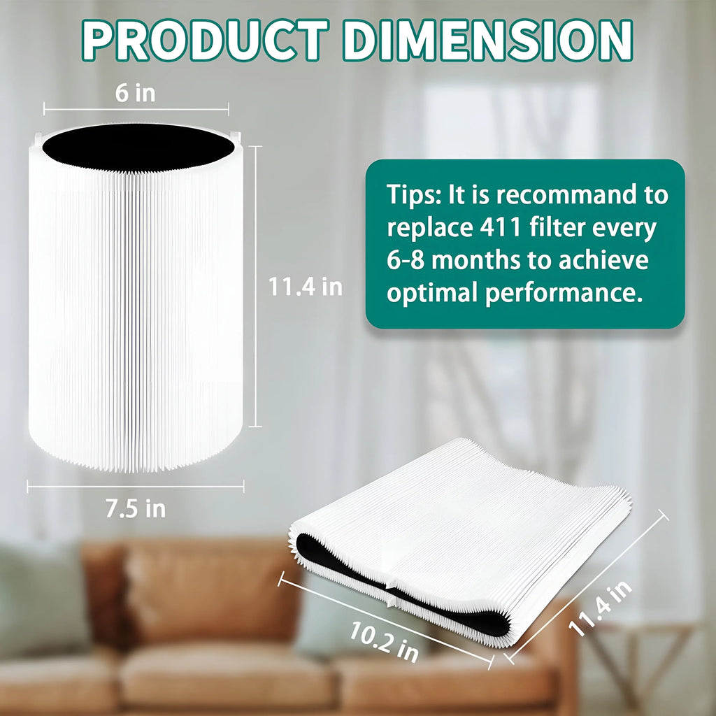411+ for Replacement & PARTS AMI 411 Air Pure Blue Pure 411, Purifier Mini Filter Blue