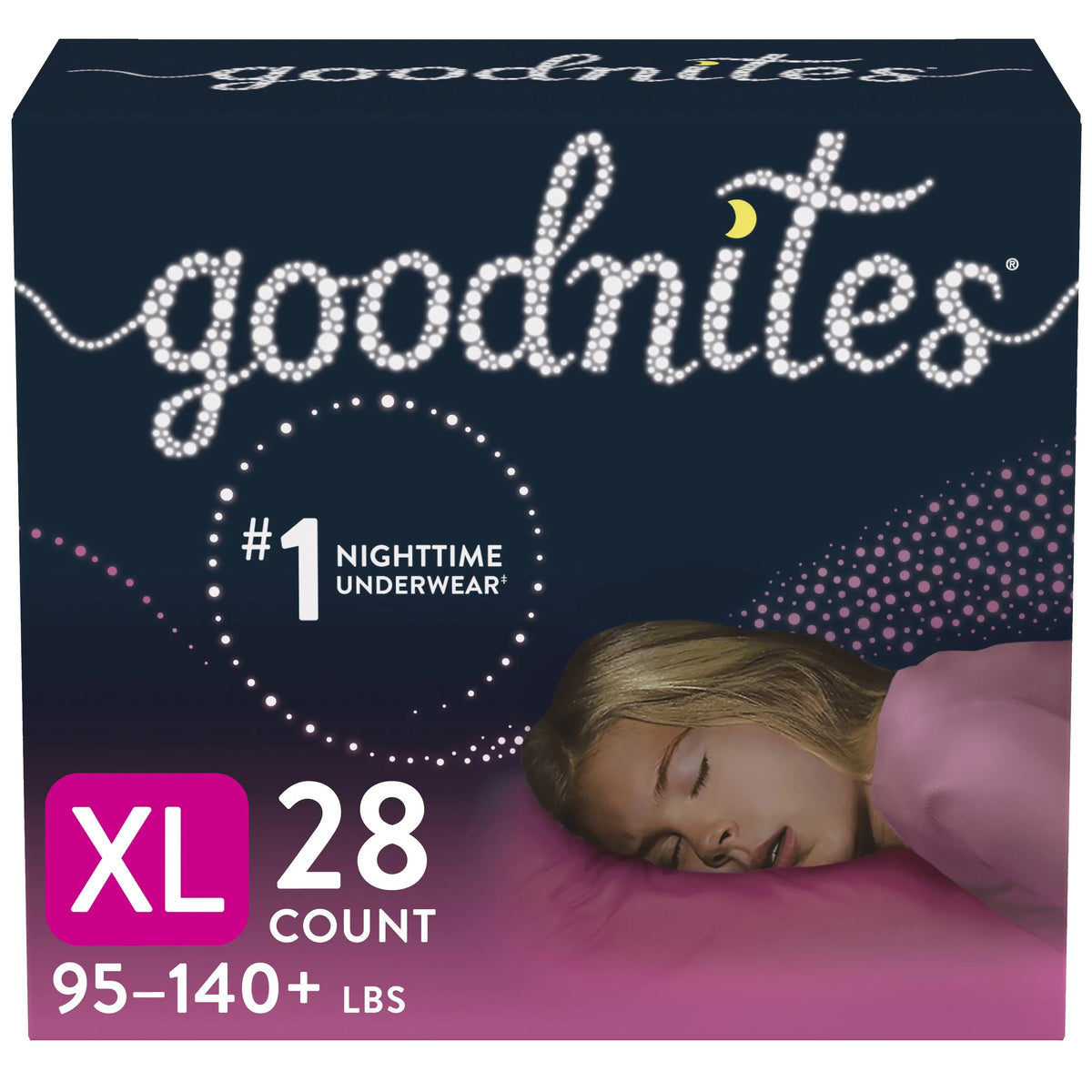 Girls, for Bedwetting (Select 28 Nighttime XL, Underwear Goodnites Ct Options) for More