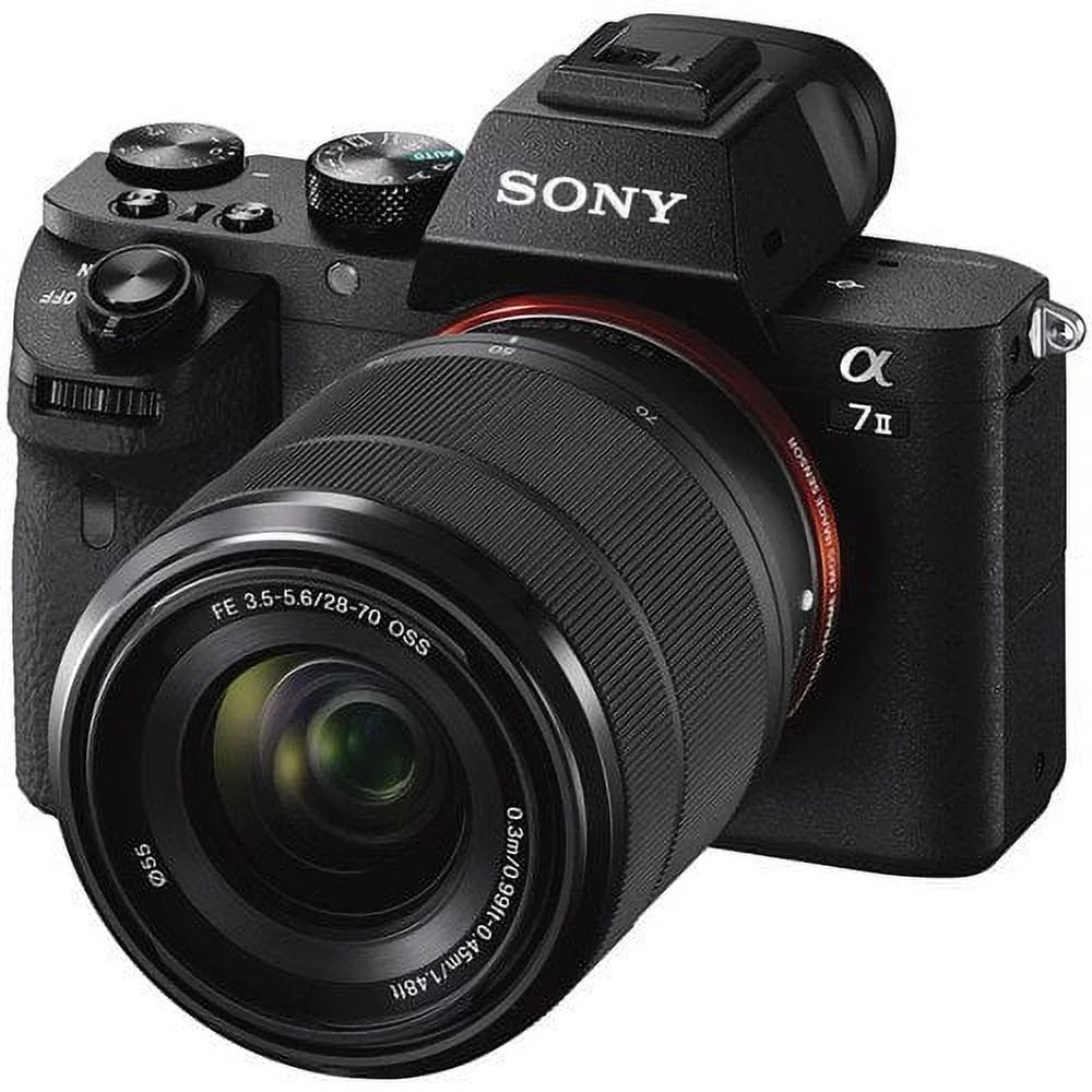 Additional Alpha Bag, , Rode II FE Accessories Mic, Memory Essential Card, Soft OSS 28-70mm Plus Lens 64GB a7 with ILCE7M2K/B Bag, Battery, With Mirrorless Light, Sling LED Sony Camera f/3.5-5.6