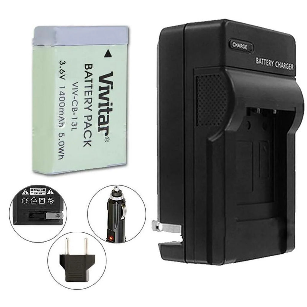 II, X G9 NB-13L + G5 X, Mark G7 Battery Canon G7 Replacement VIVITAR Battery X, for VIV-QCB-217 X, (for Canon NB-13L Battery II, SX720 G9X Charger HS) Mark