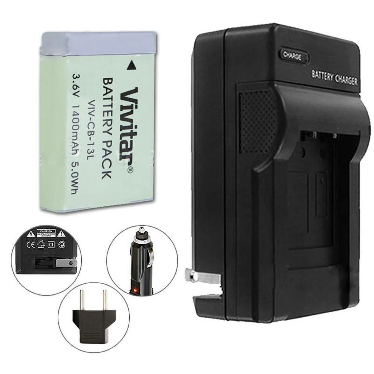 II, X G9 NB-13L + G5 X, Mark G7 Battery Canon G7 Replacement VIVITAR Battery X, for VIV-QCB-217 X, (for Canon NB-13L Battery II, SX720 G9X Charger HS) Mark