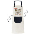 Graffiti Italy Pocket Linen Kitchen BBQ Roma Cotton Apron Colosseum Autumn Adjustable Bib Pinafore