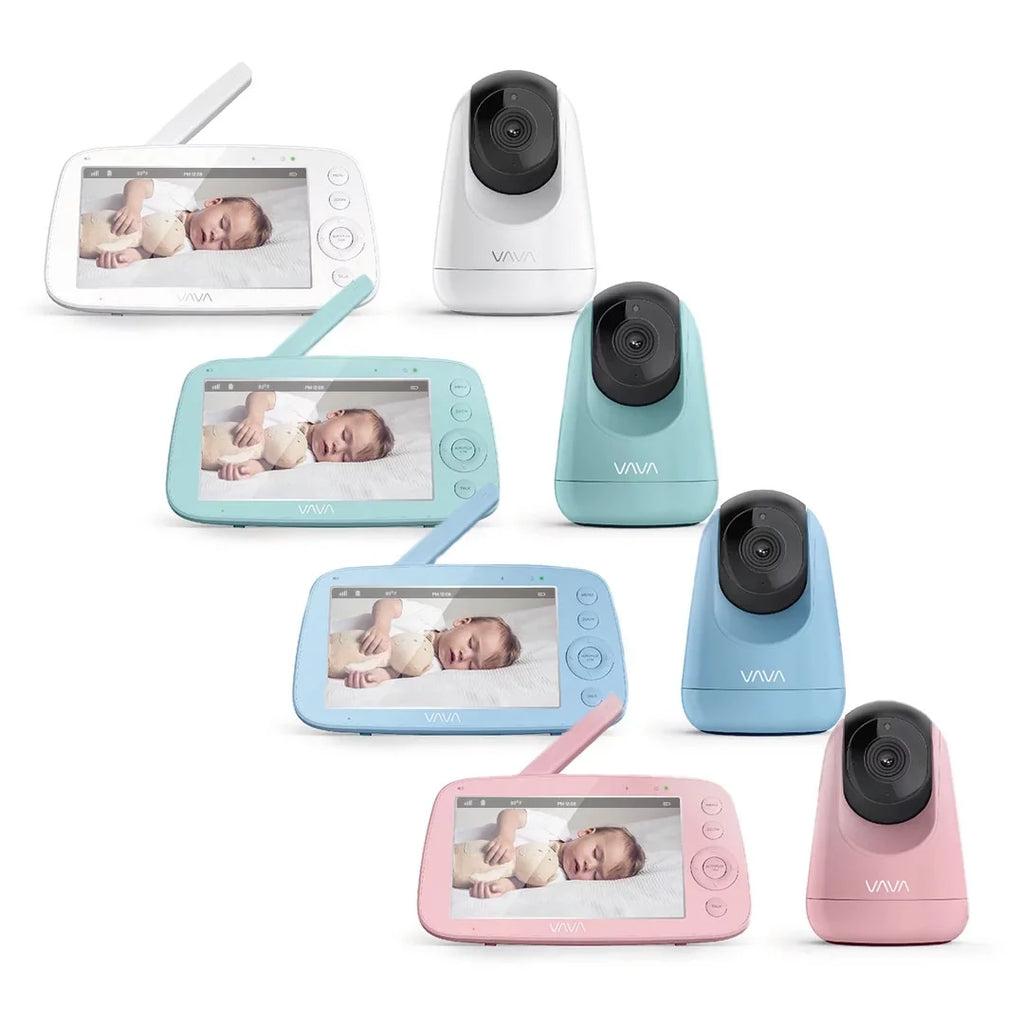VAVA Pink Monitor, Vision, Infrared 5" Video Screen Audio, Baby 720P Handheld Night 2-Way and