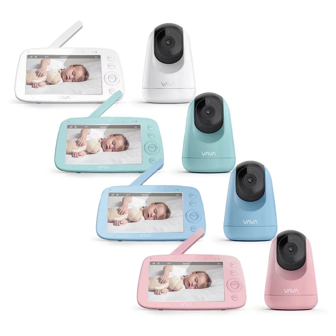 VAVA Pink Monitor, Vision, Infrared 5" Video Screen Audio, Baby 720P Handheld Night 2-Way and