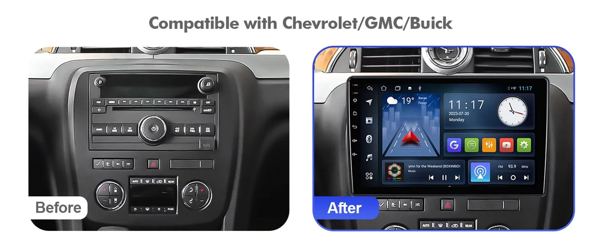 Radio & Touchscreen Android FM Aumume Double 10.1 IPS 2+32G Android BT 10 Stereo Backup Car for Camera Auto Navi Carplay Din Support GPS Car inches Chevrolet/GMC/Buick with Screen