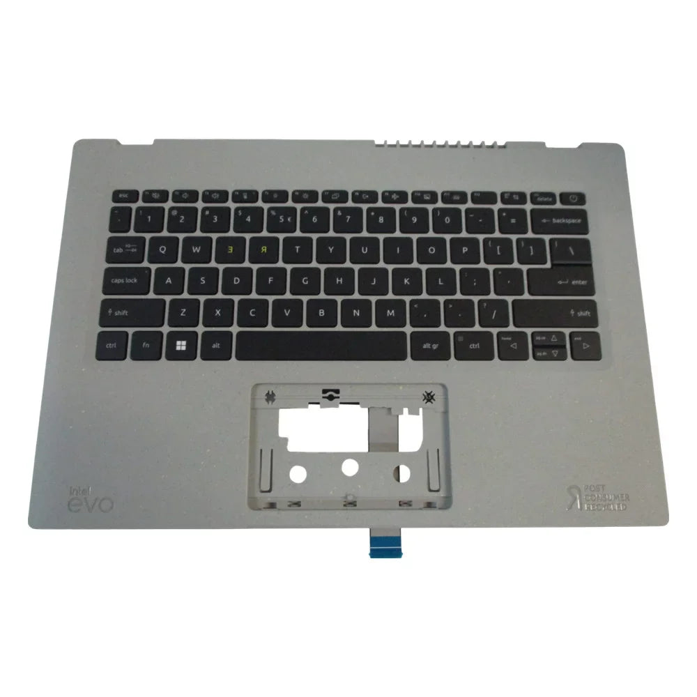 Gray Aspire Keyboard AV14-51 Upper 6B.KBMN7.030 Backlit Vero Acer w/ Case Palmrest