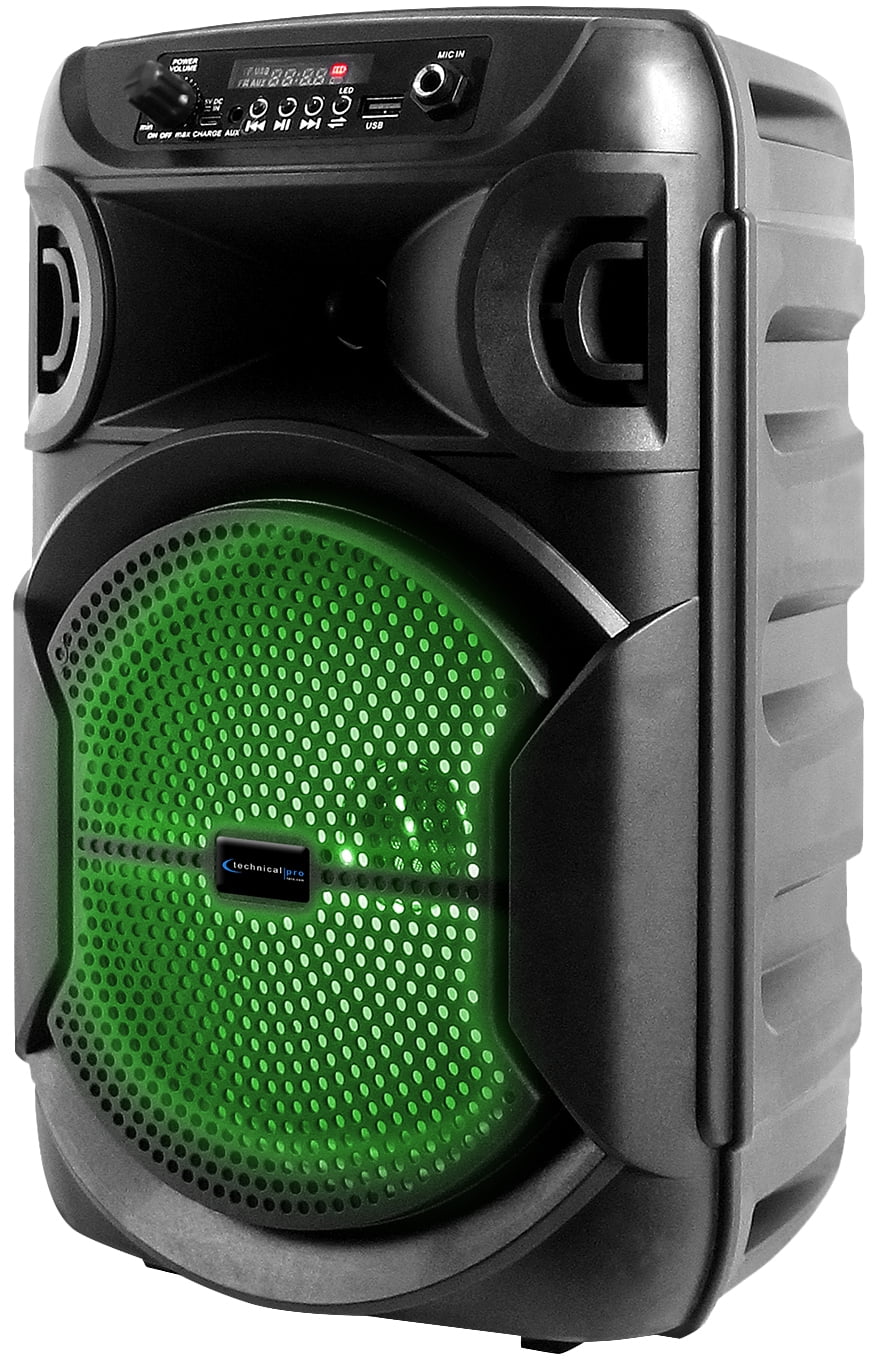 8" BOOM8 Technical w/Bluetooth Party (2) Portable Pro TWS Speakers LED Wireless