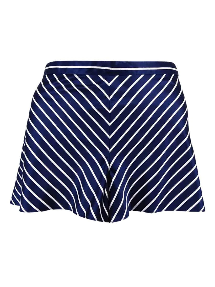 Stripe (XL, Lauren Lauren Navy/White) Women's Satin Camisole Ralph Sleepwear