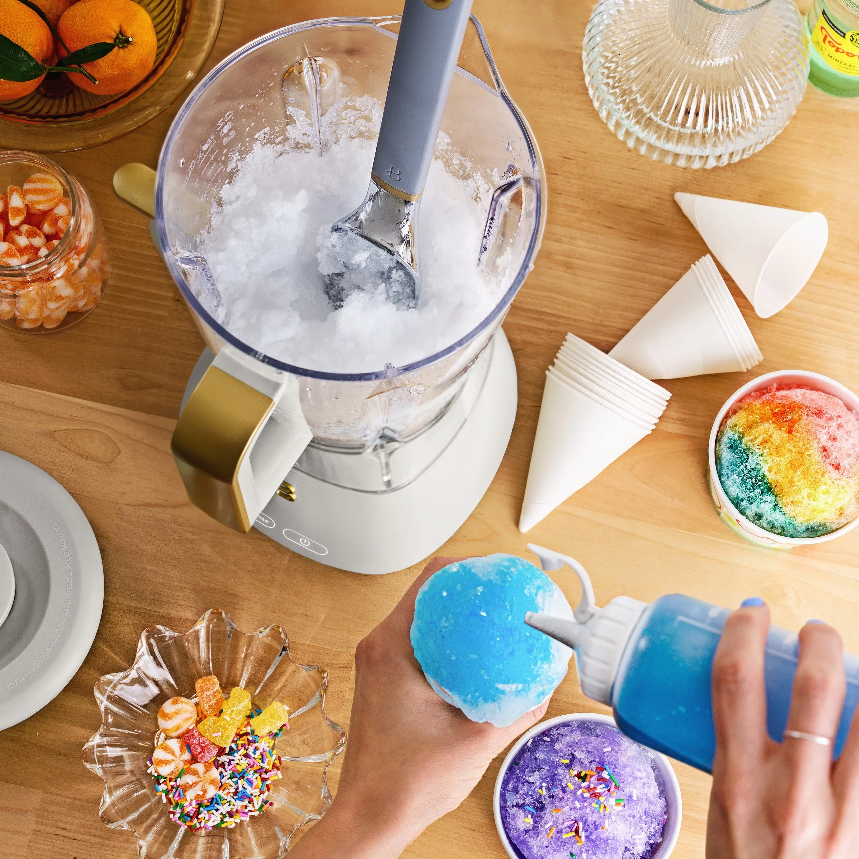 Barrymore Maker, Beautiful Drink Frozen 60 Slush 4-Speed Drew by Icing Crush oz White