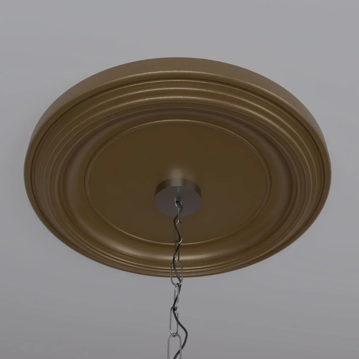 13 Canopies 1 PVC to x Medallion 22"OD Rush 1/2"ID up Traditional 1/2"P Ceiling Thermoformed Metallic (Fits Ekena Millwork x 3 Gold 1/2"),