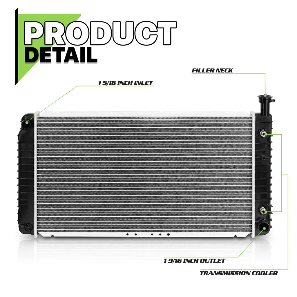 Magshion 1500/2500 Cargo Van (1997-1999),GMC 4.3L 5.0L AT Radiator (1996-2002) 5.7L OE for Savana 2044 Chevrolet Replacement Aluminum