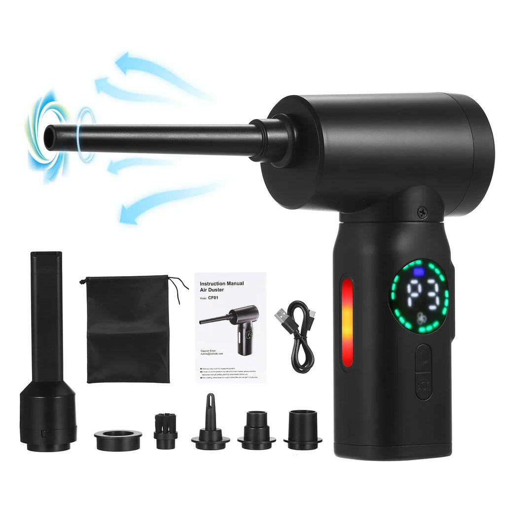 and Motor Dust 100W Cleaner Cars, Efficient Compressed - Brush Air Blower Duster More for Electric Computers, Pinnaco