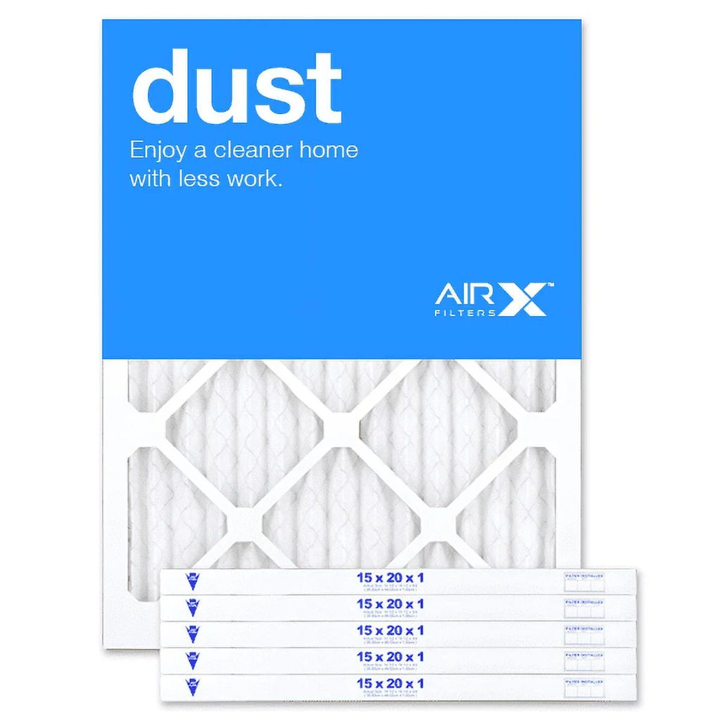 AIRx Filter Furnace Dust Filters 15x20x1 AC Air MERV Filter, Pleated Replacement 8 6-Pack