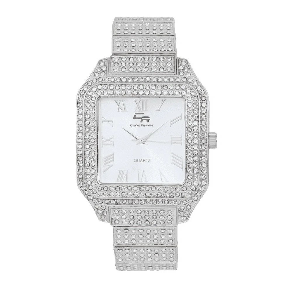 Testament to Iced and Diamonds (L0513LA Beauty True a Timeless Women's blinged-Out Out Classic-SLV) Luxury Watch, Glamour Crystal