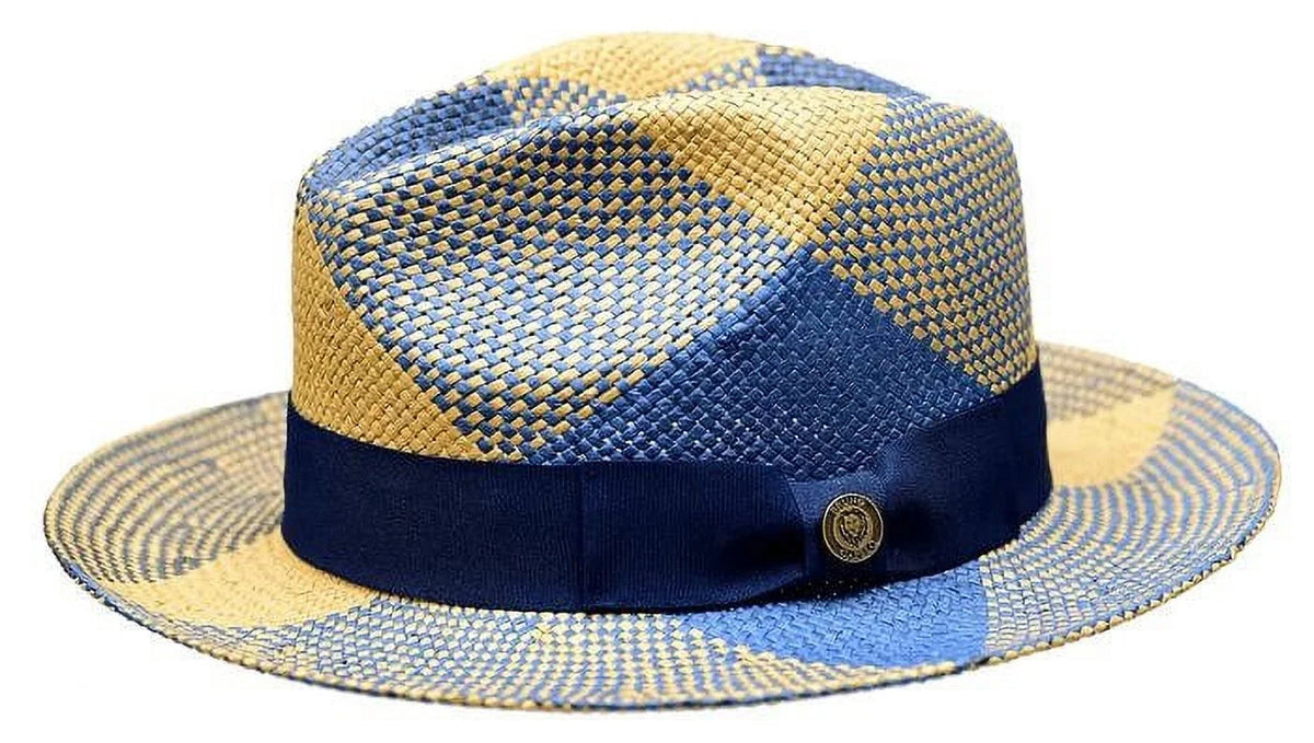 Navy Designer Capelo Men Straw CU401 Cognac Bruno for Hat