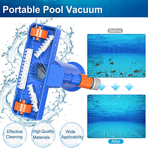 with Portable Section Cleaner Kit, Tub of Pool Pool Ground Above Hot Handheld Vacuum Poles Jet Upgraded Swimming Fountains Vacuum Skimmer Cleaner Pool Pool Pool Pond for Net, Spa 4 60" Cleaner