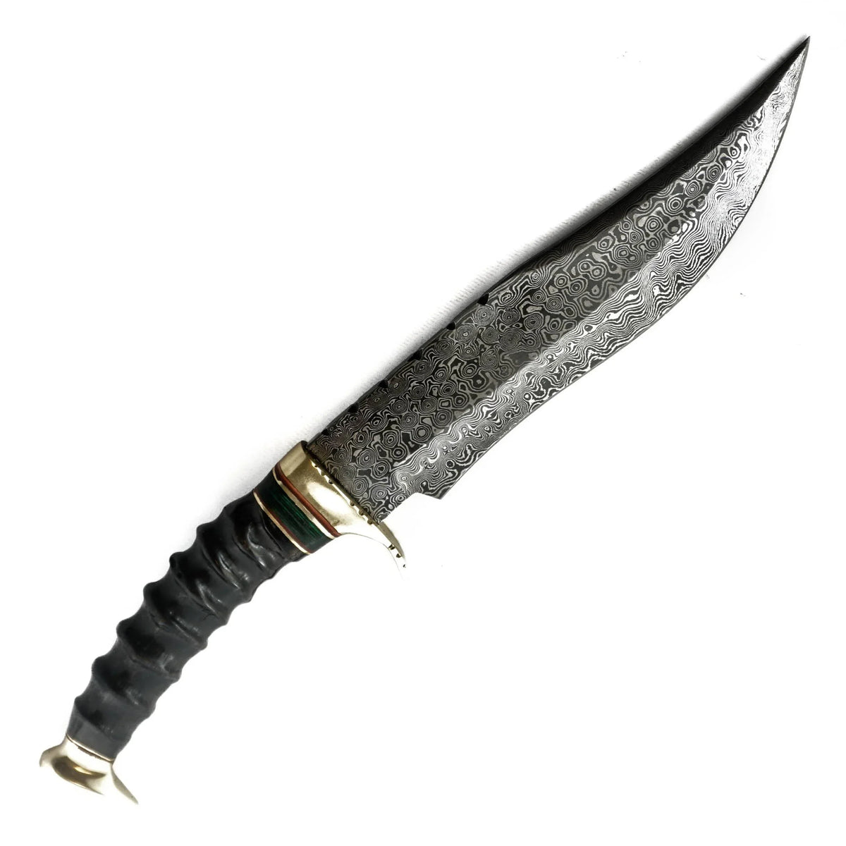Jungle Damascus Knife- High 13 Hunting Carbon Steel-