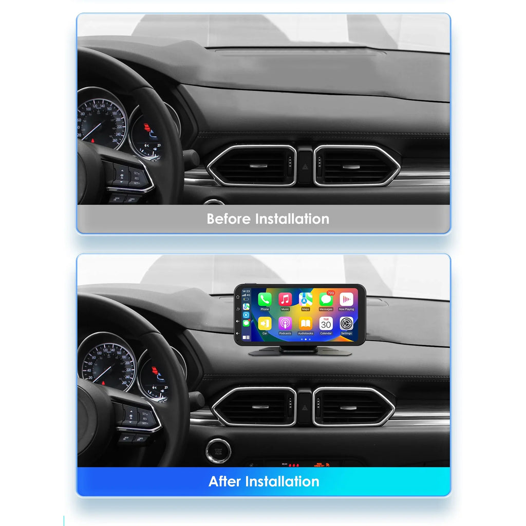 Android With Apple Auto Ossuret Adjustable GPS Camera Receiver Wireless Audio 360° Support Backup Touchscreen Carplay Bluetooth Car Stereo Navigation 6.25" Radio