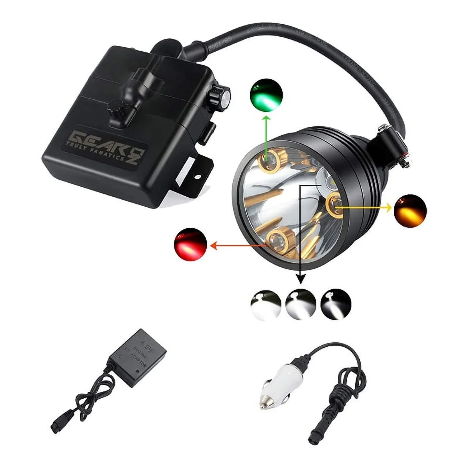 Headlamp Waterproof Fishing Powerful for Perfectly Coyotes Camping Head Predators Working Hog 6 With Modes Night Lighting for Hiking Rechargeable Hunting 4 LEDs & Lights
