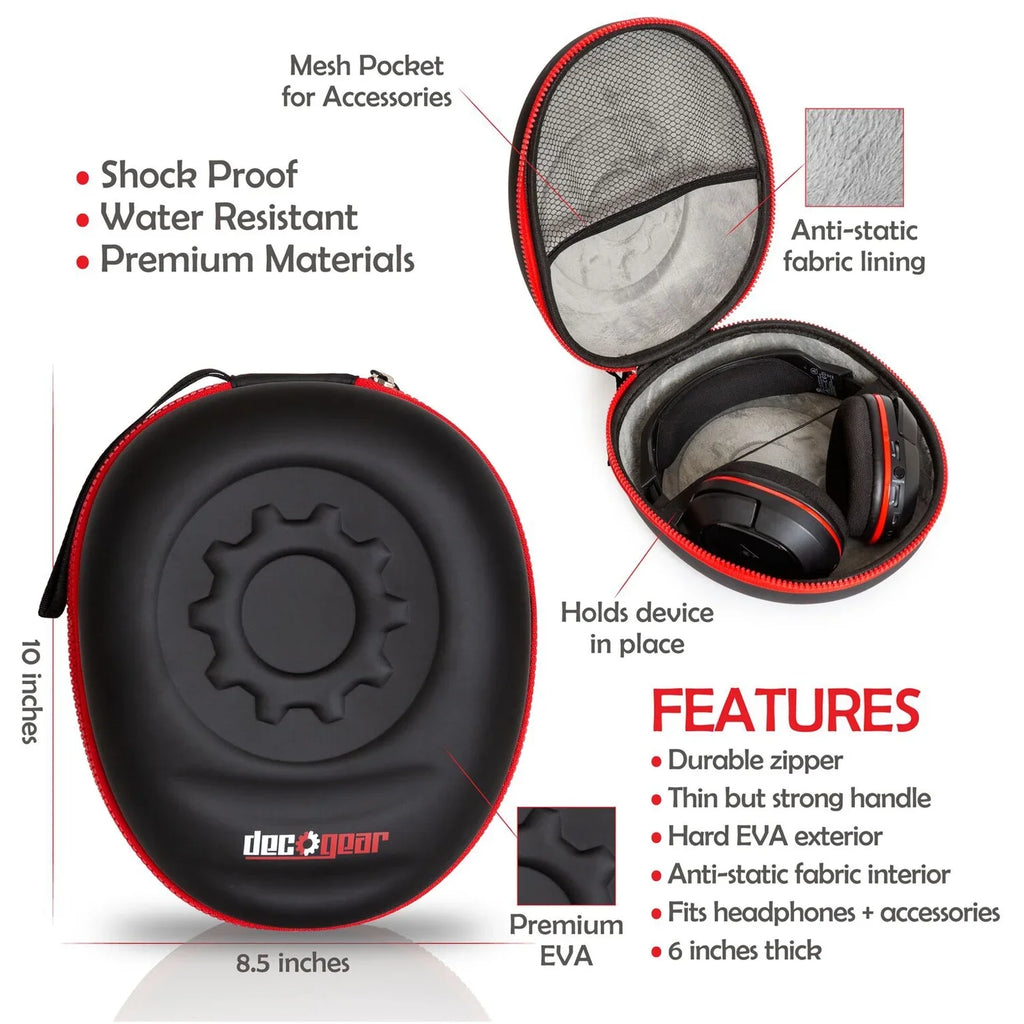 (Black) Headphones Wireless for Sony Gear Headphone WHCH710N Model with the Headphones Stand and Case WH-CH710N Deco Noise-Canceling Bundle