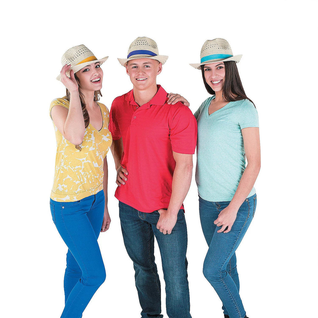 '- 12 Band With - Wear Fedora Pieces Party