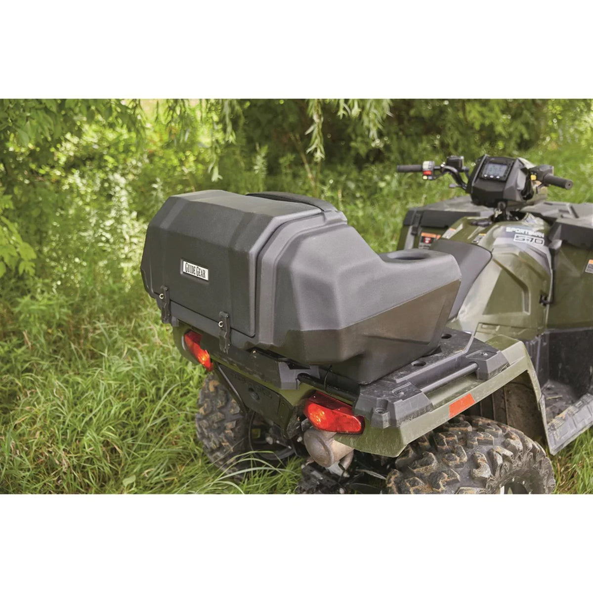 Large Guide Holder ATV Cushion, Gear Box, Lounger Storage, Cargo Helmet with Seat