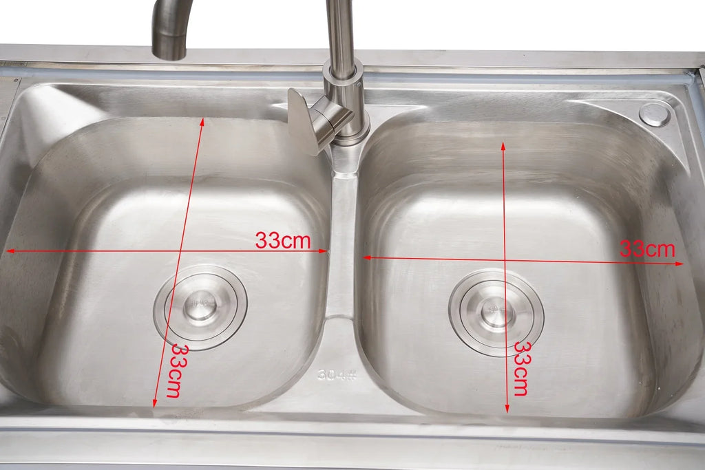 Table+360° Faucet+2 Prep Loyalheartdy Commercial Utility Drainboard Sink Steel Sink Catering Compartment 2 Kitchen Stainless Basin