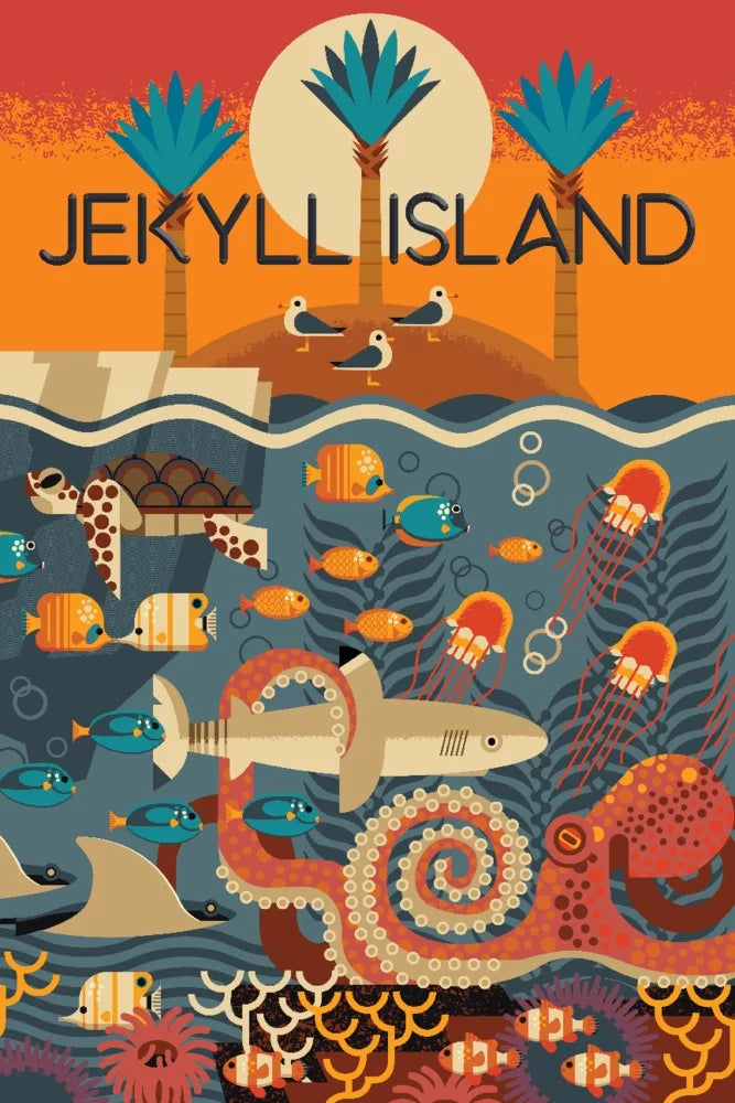 Piece Made Georgia, Island, Jekyll inches, 500 Adults Premium Family, and in Geometric Jigsaw (19x27 for Textured USA) Puzzle