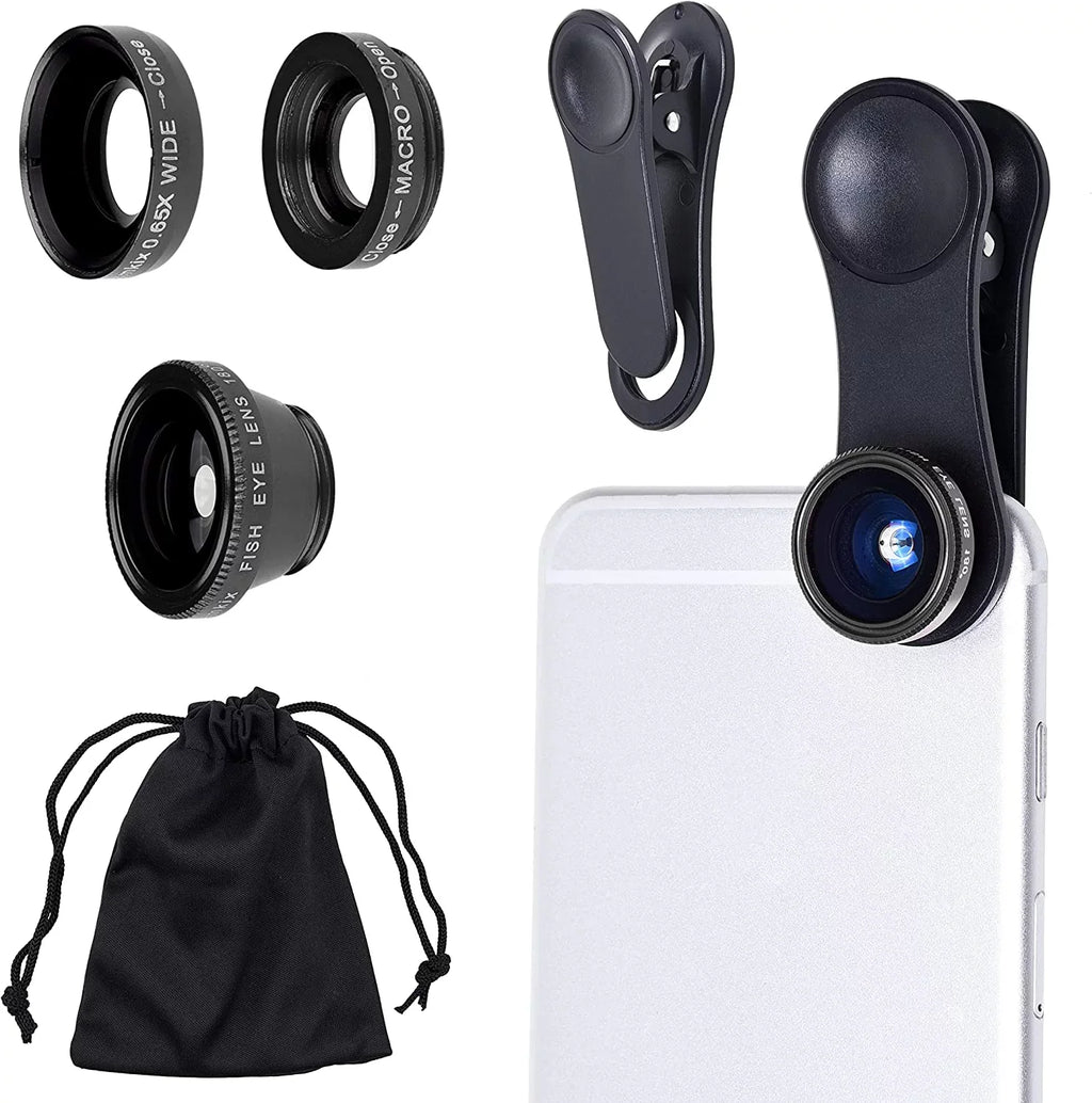 Lens - Kit Universal Cell Phone & / Macro in Angle Fish Camera Smartphones Lens in 3 for 1 1 Lens 2 Wide Eye Including