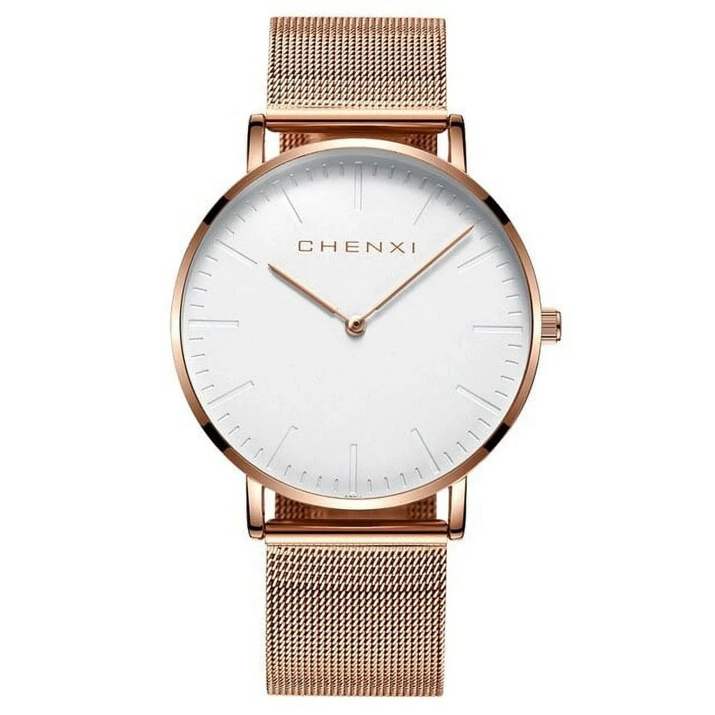 Top Lover Woman Dress Luxury Brand thin Rose Elegant Waterproof Men Watches Watch Ladies Quartz CHENXI Watch Fashion Ultra gold
