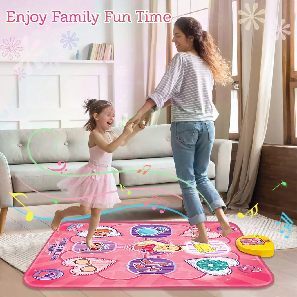Dance Lights, Mats LED 5 Pad 8 Old Gifts 6 4 Dance Gift Dance Play Mat, 7 Electronic Toy Game Musical Christmas Kids Girls 5 Pink Game with 10 9 for Birthday Modes, with Toys 3 for Year