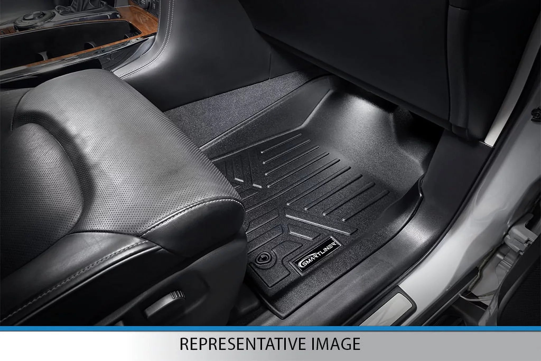 Mat Front Floor Black 1st Liner 2008-20 Grand Dodge Smartliner Row for Caravan