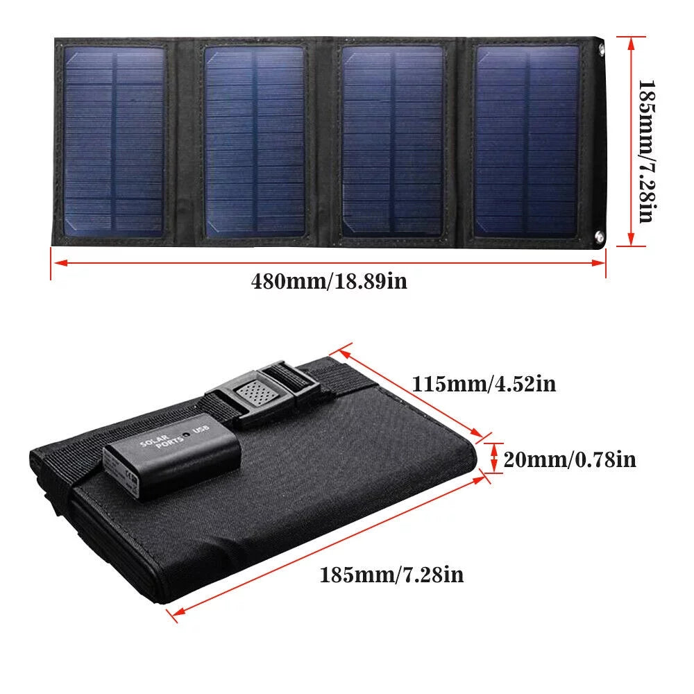 Waterproof Bank Phone Fishing Solar Phone Outdoors Charger Power Hiking Solar for Emergency Charger Camping Panel Portable Solar 80W