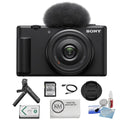 Design Kit Items) | Black + Camera ZV-1F Vlogging Camera (4 Camera with Cleaning K&M Precision + Vlogger Kit Accessory Sony Sony Cleaning Bundle Cloth