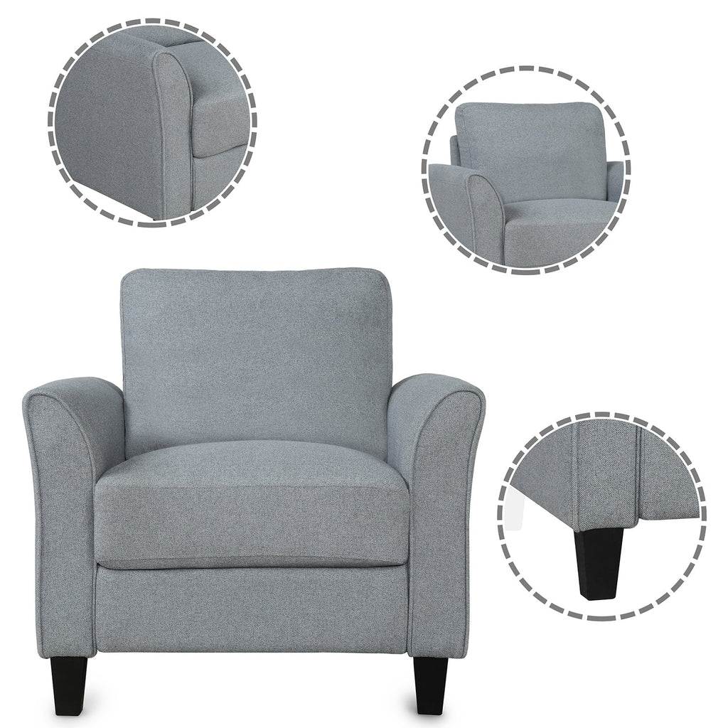 Anself (Gray) chair Sofa 3-seat Living and Room Furniture
