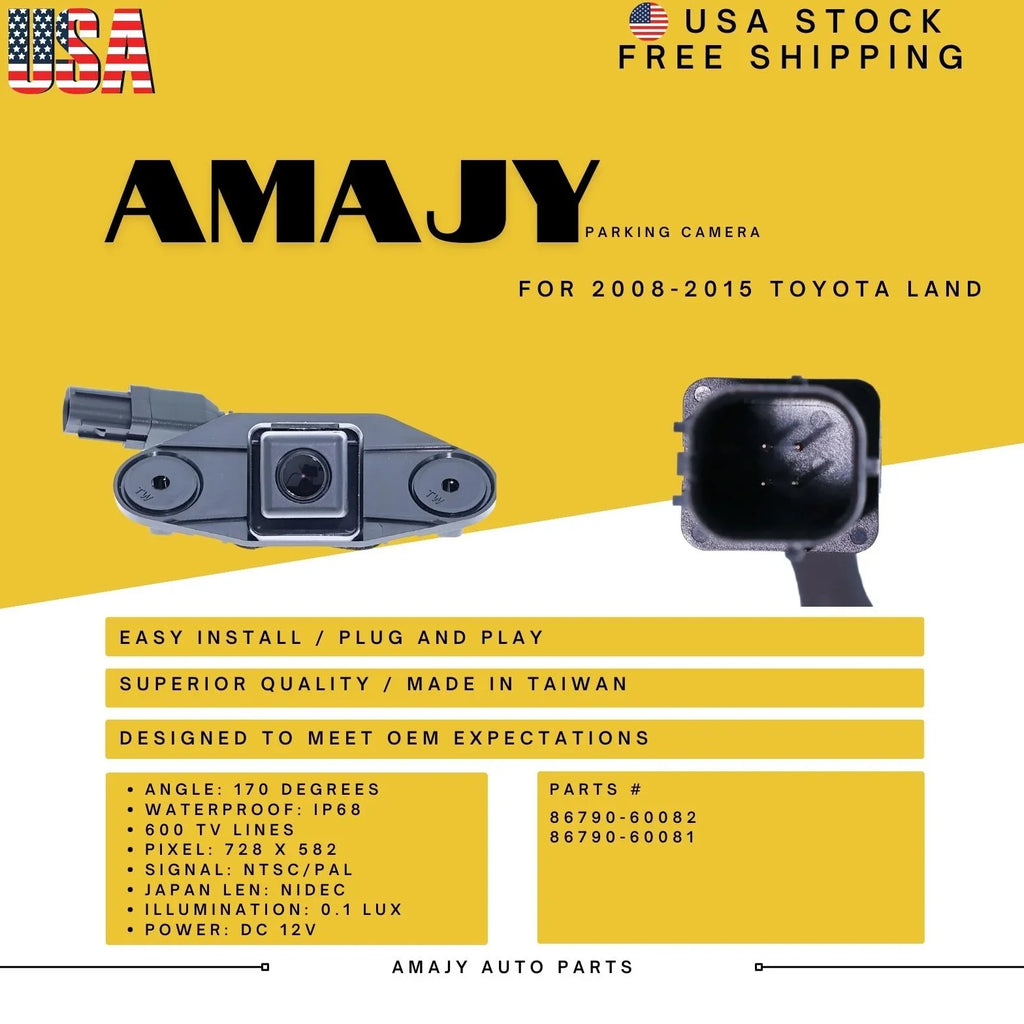 Land for Camera 86790-60082 Replaces 86790-60081 08-15 Backup Toyota