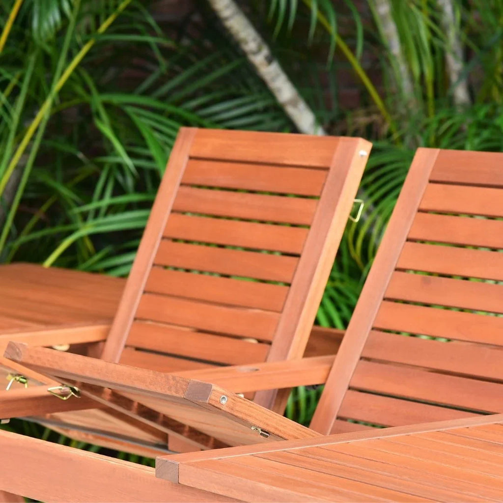 Dining 9-Piece Seating Rectangular Set, Capacity: Brooks Eucalyptus 8 Amazonia Extendable Patio
