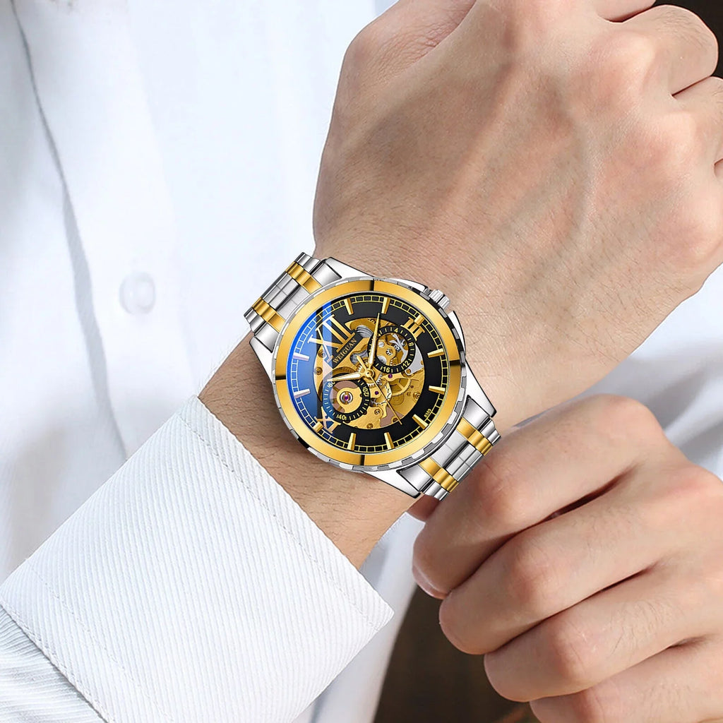 Men Luxury Business Waterproof Steel Mechanical Stainless Watch Automatic Wrist
