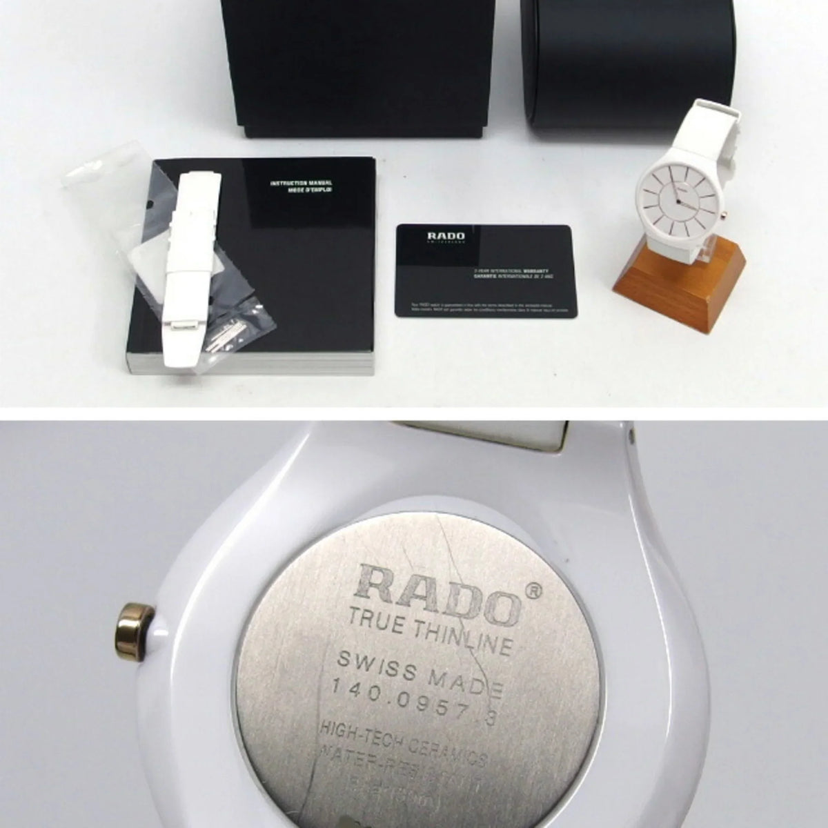 Rado R27957109 White Watch Pre-Owned Thinline Men's True (Good) Quartz