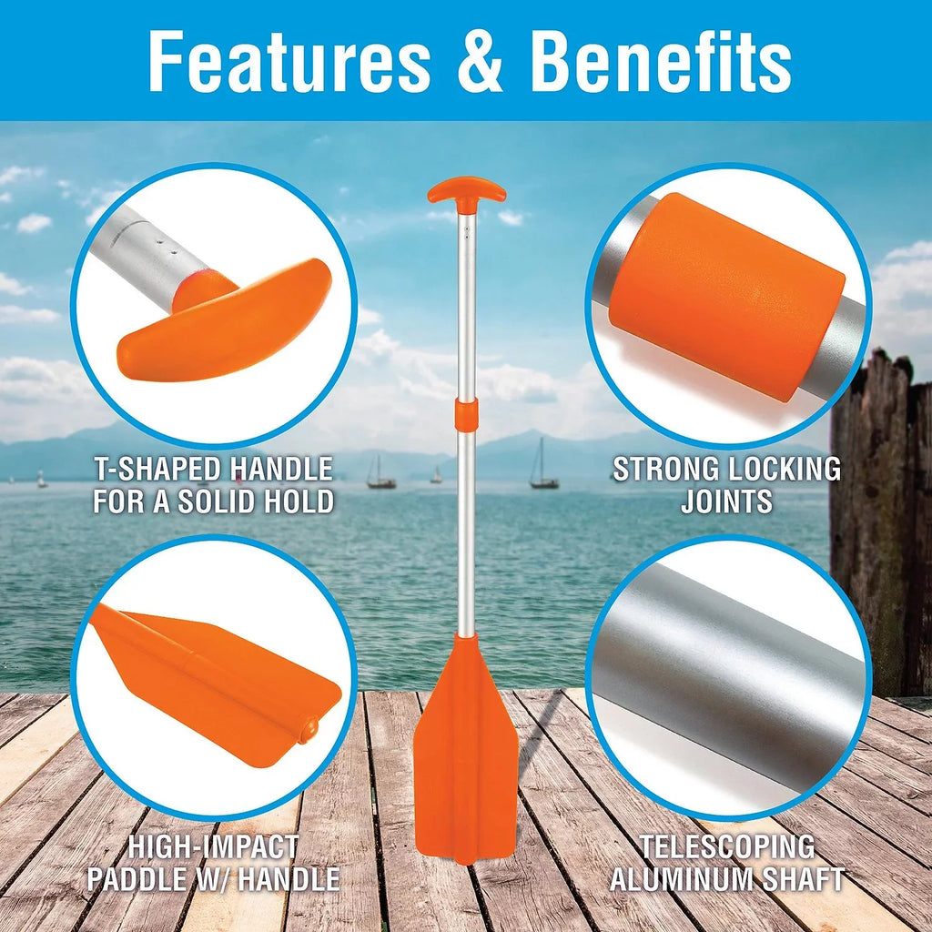 Paddle 71100 Seachoice Telescoping to 45" Orange 25"